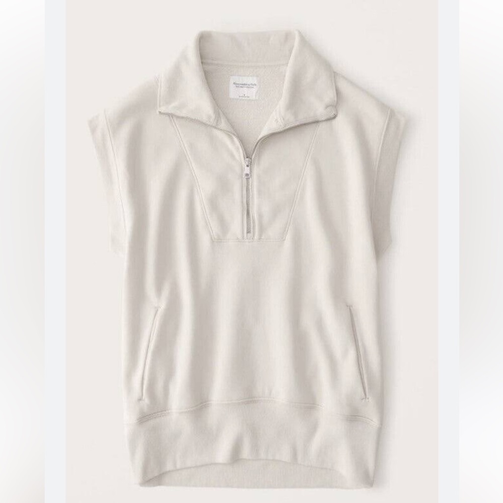 Abercrombie & Fitch A&F oversized half zip tunic shirt sleeve NEW WITH TAGS! XL